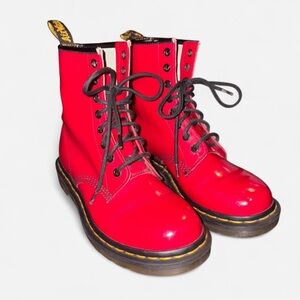 Dr. Martens 1460 Red Ankle Boots